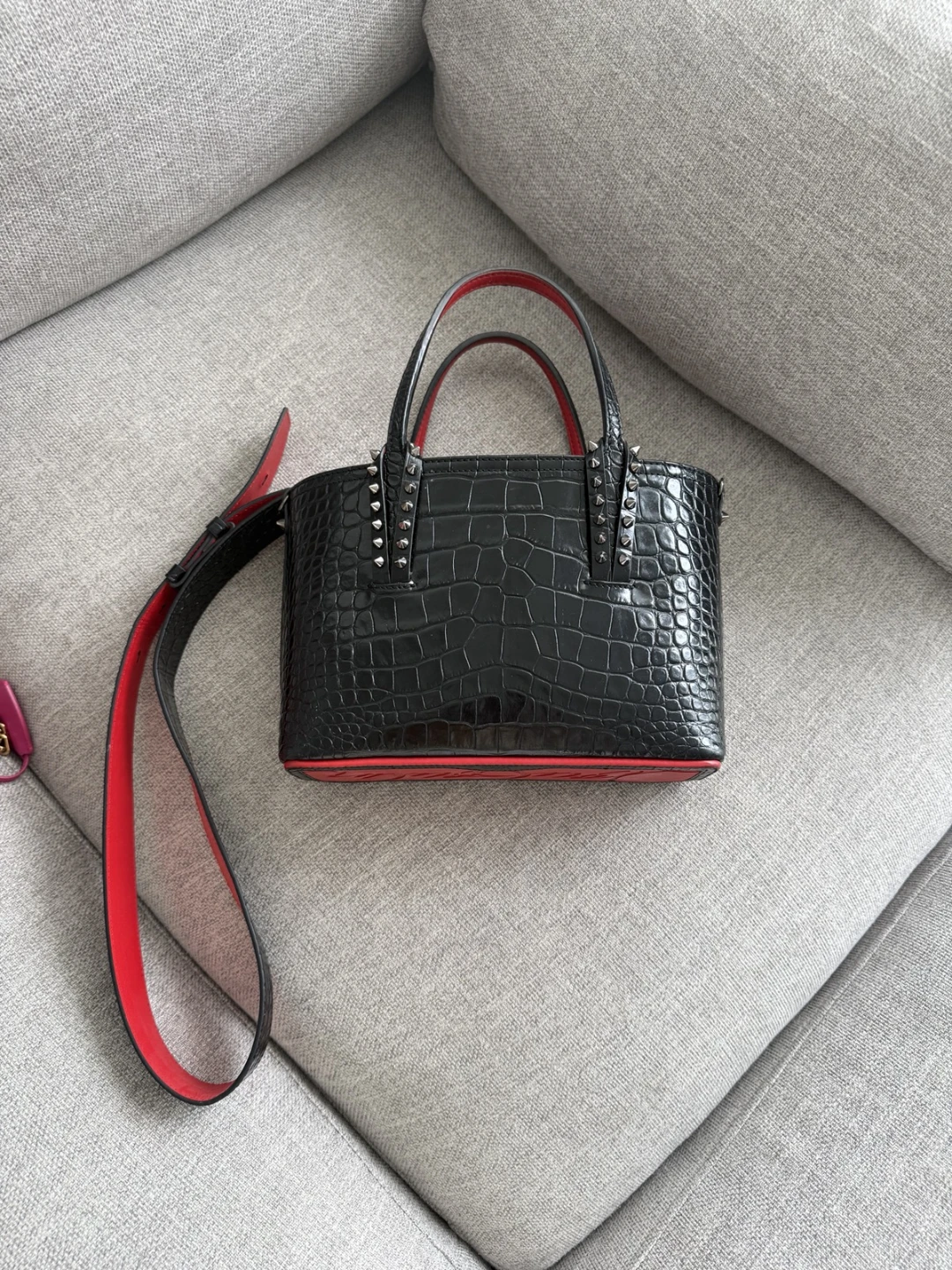 ⚽ Christian Louboutin Black Crocodile Handbag