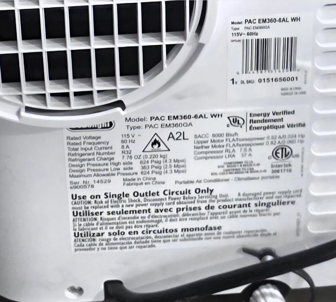 DeLonghi Pinguino PAC EM360 Portable Air Conditioner - photo 3