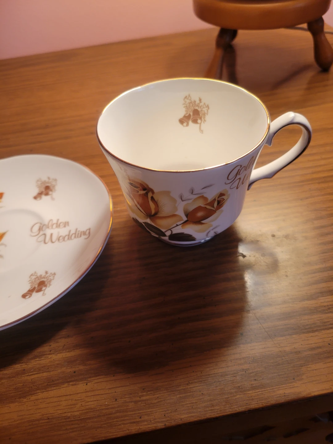Golden Wedding Teacup and Saucer Set - photo 2