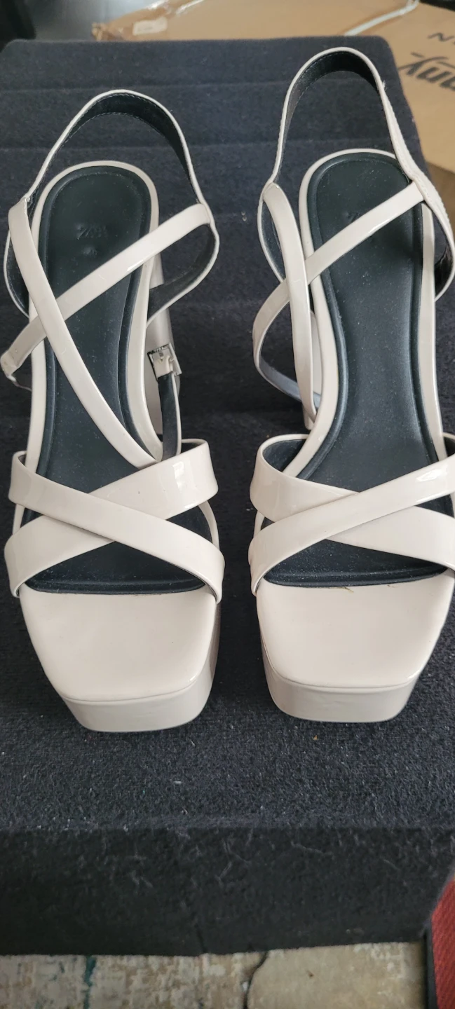 Zara Women's Cream Platform Sandals Size 40 - photo 2