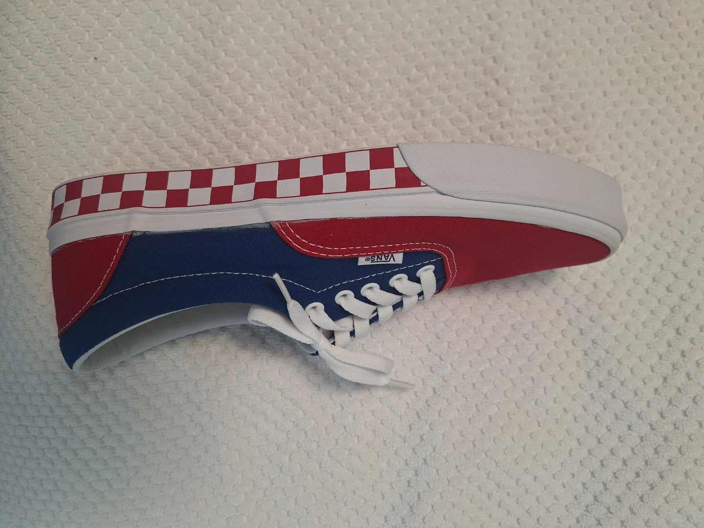 Croatia coloured Vans Era Red/Blue Checkerboard Sneakers - photo 4