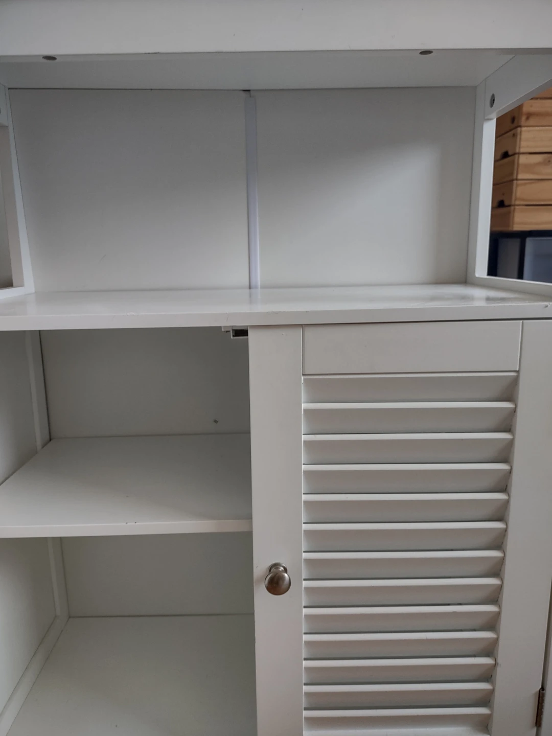 White wooden Cabinet with Double Doors - photo 4