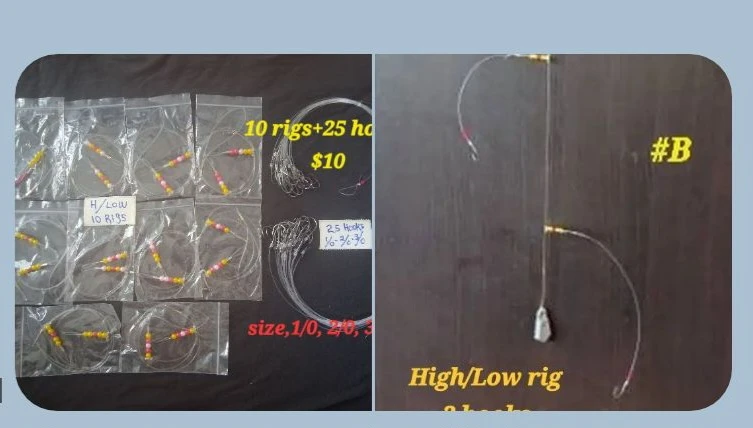 High/Low Fishing Rigs and Hooks