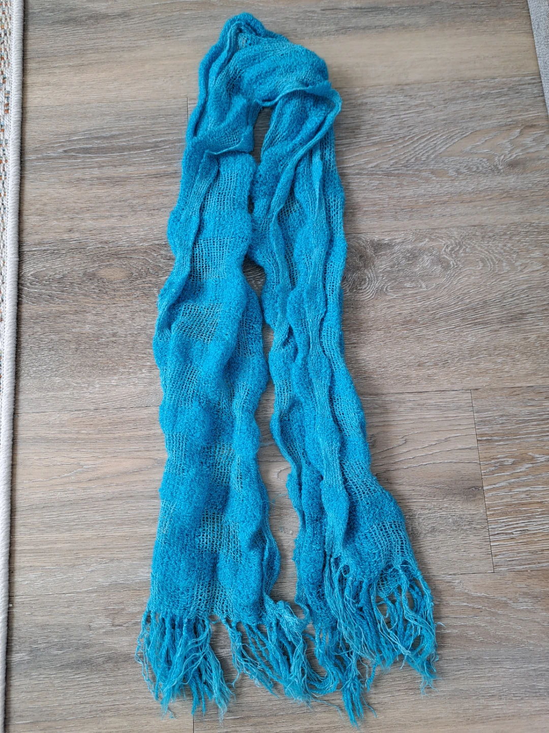 Blue Knit Scarf