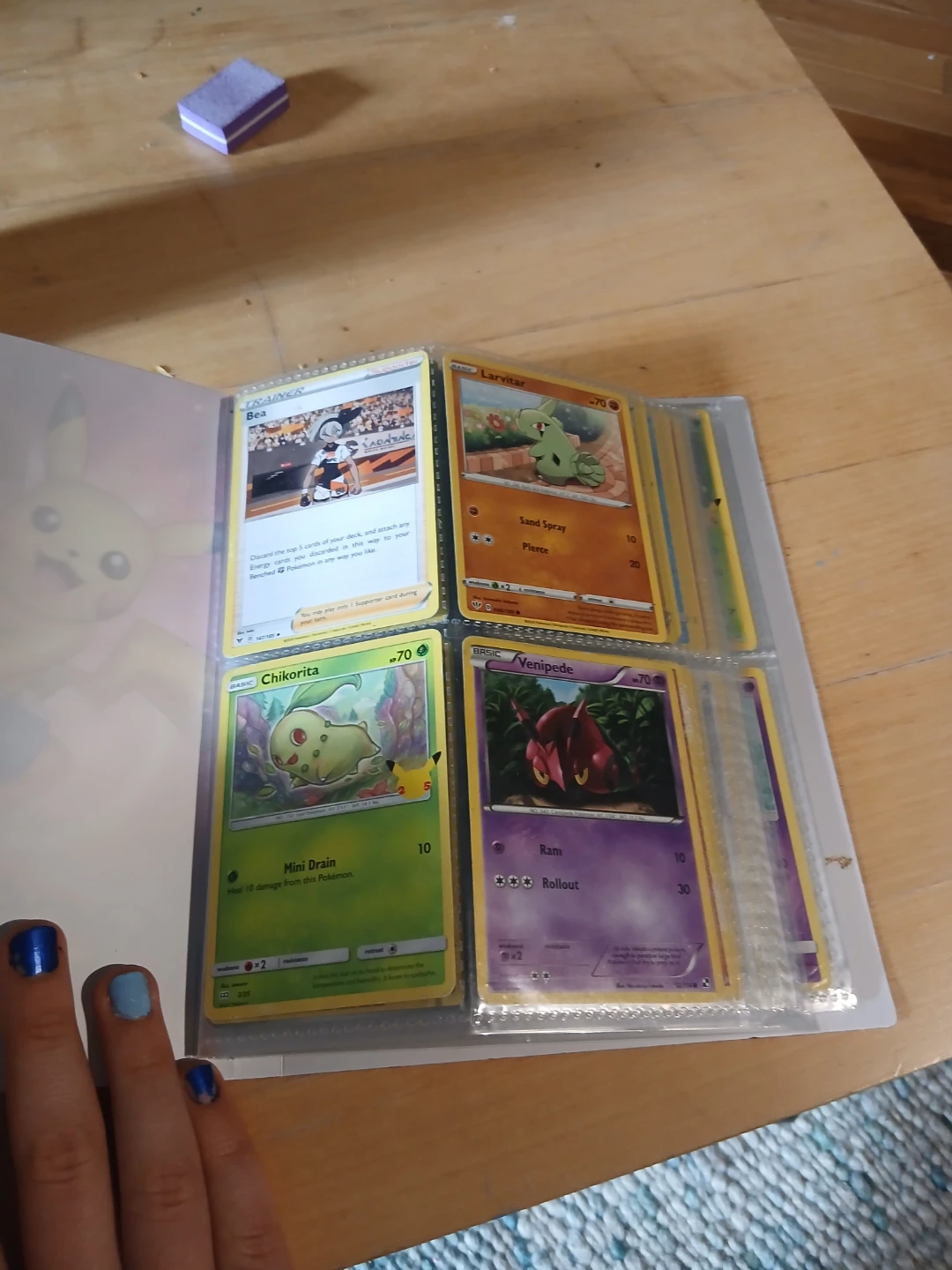 Pokemon Trading Card Binder half full with cards - photo 2