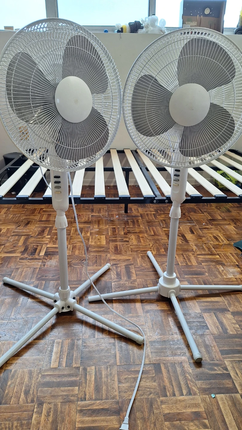 White Standing Fan
