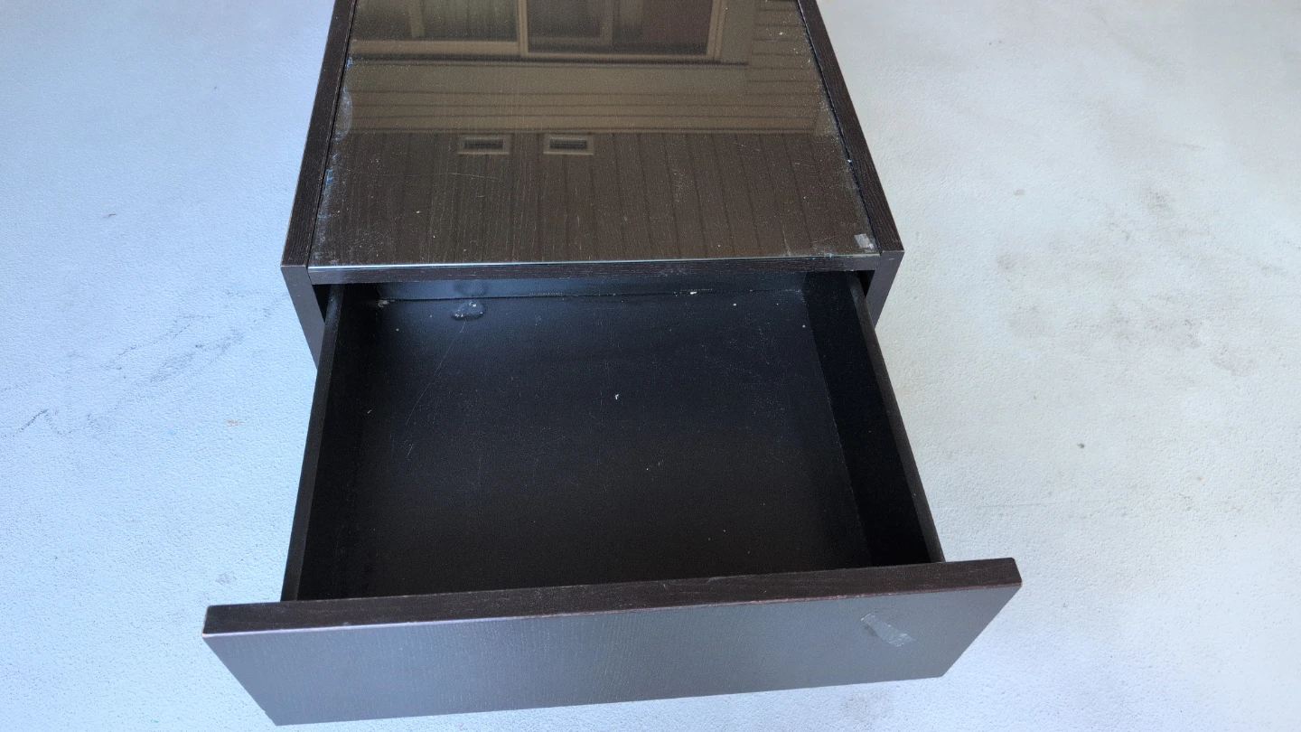 Black Coffee Table with Storage Drawers - photo 3