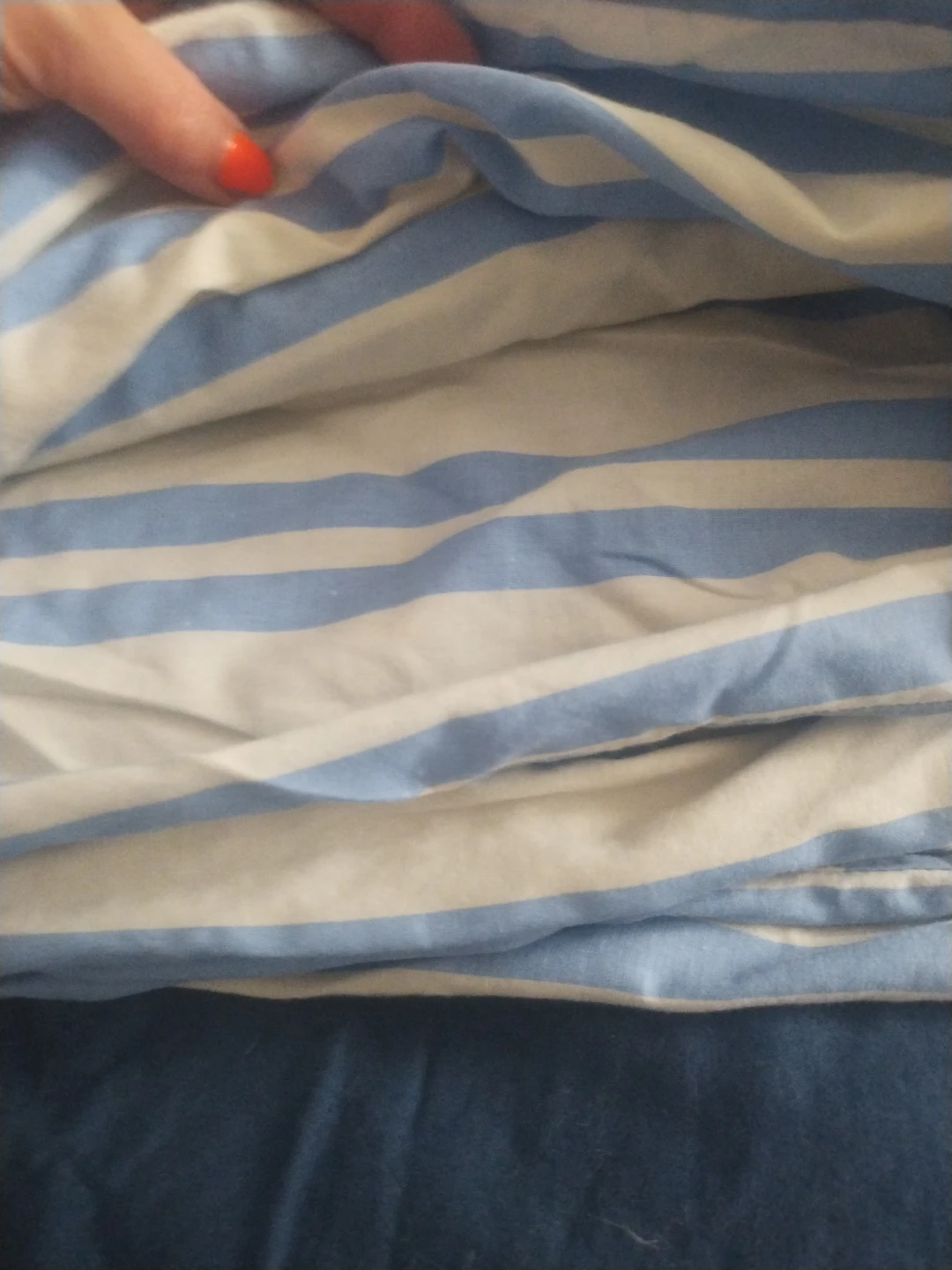 ikea Blue and white striped duvet cover - photo 2