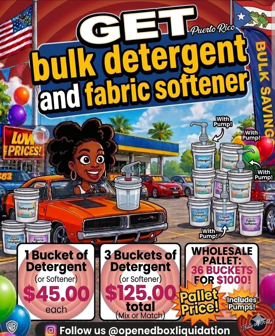Bulk Detergent and Fabric Softener Buckets with Pumps