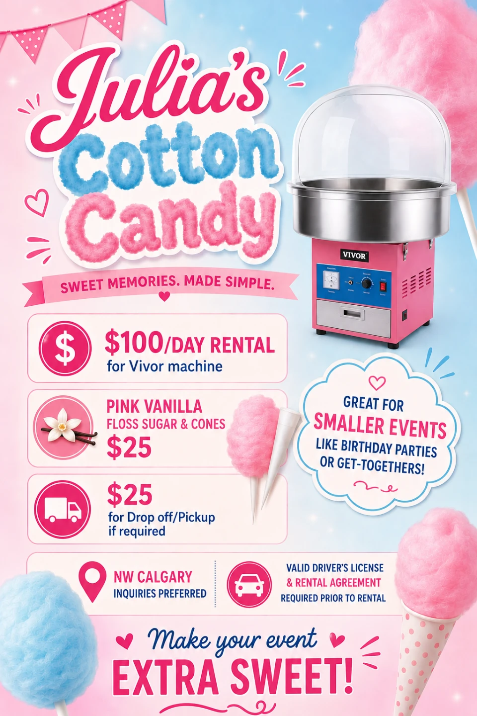 Cotton Candy Machine Rental