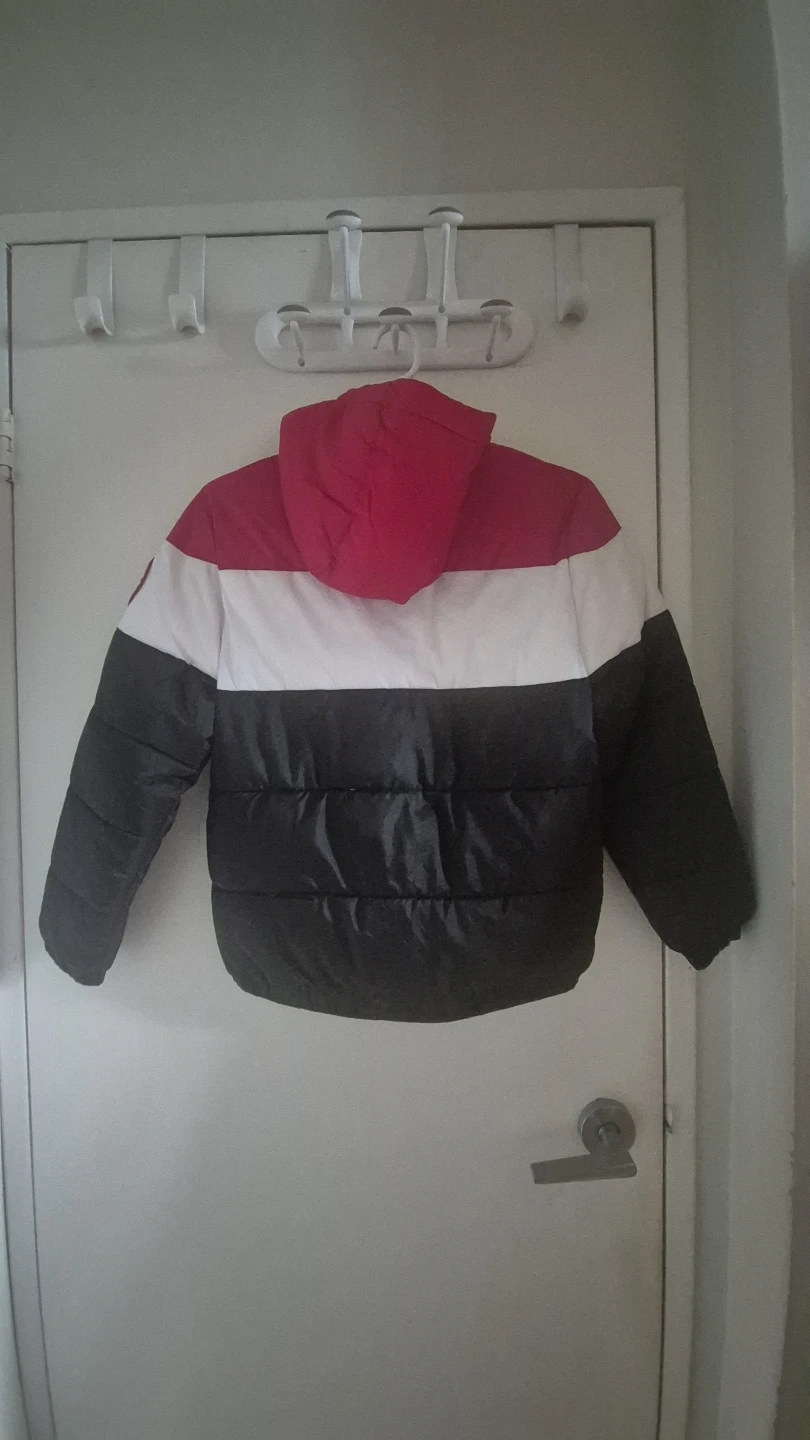 Jordan Puffer Jacket kids - Black, White, Red - photo 5