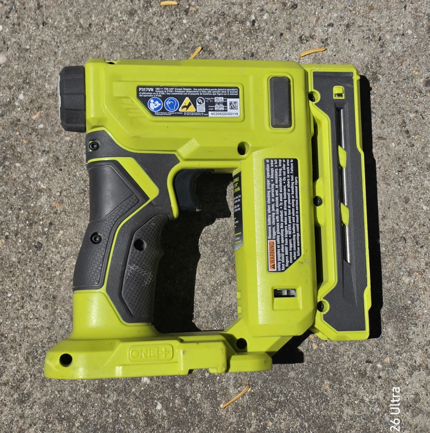 Ryobi 18v ONE+ Cordless 3/8 in. Crown Stapler P317VN (Tool Only) - photo 2