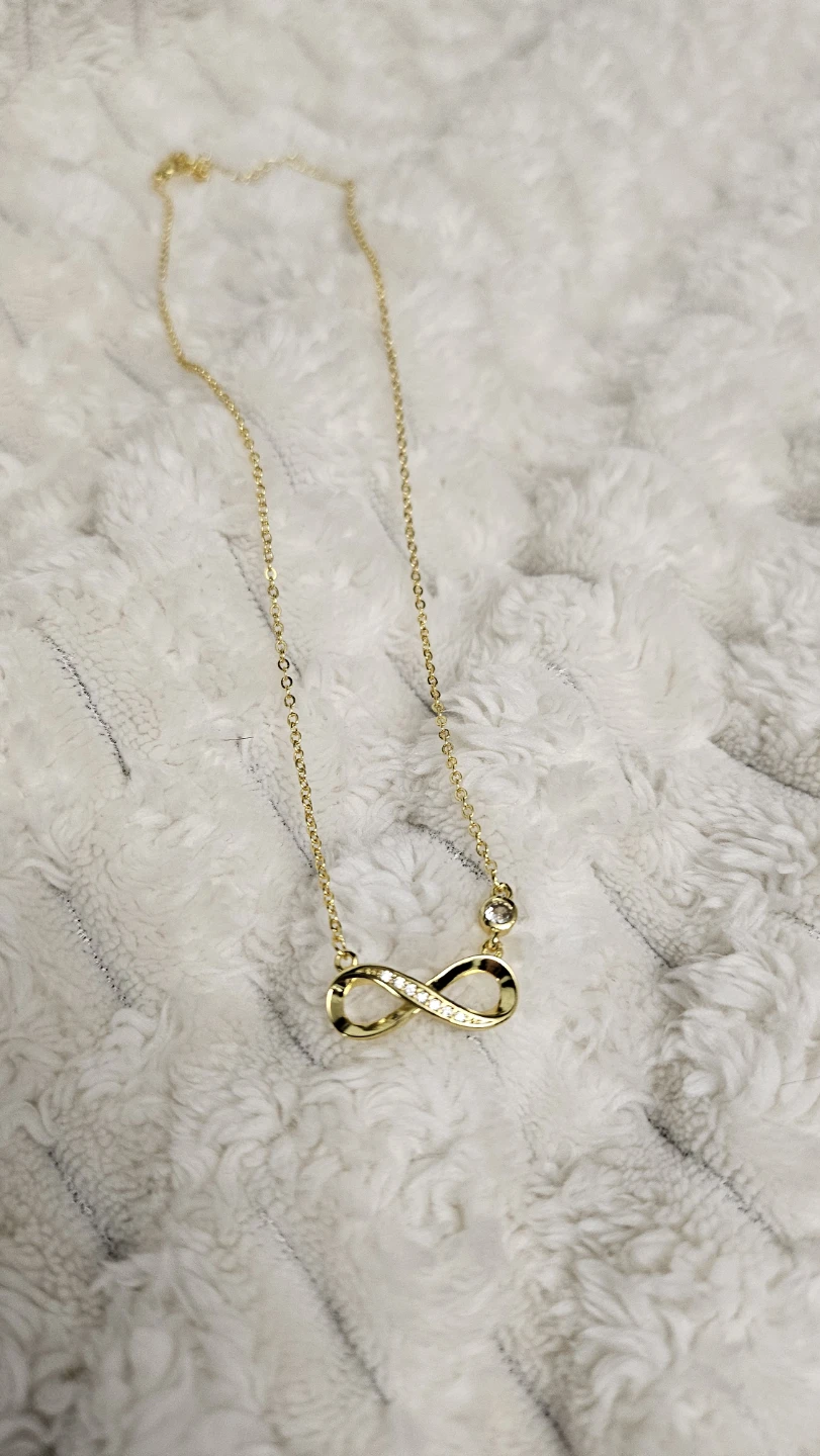 S925 Silver Gold-Plated Infinity Necklace