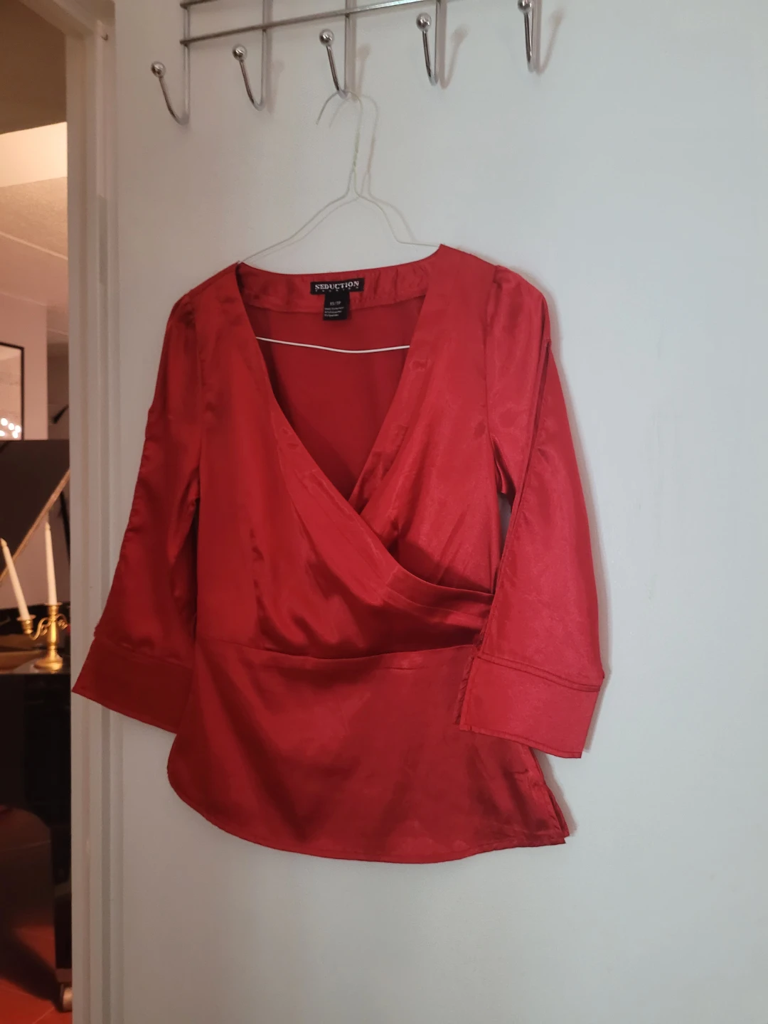 Seduction Red Wrap Top - Medium