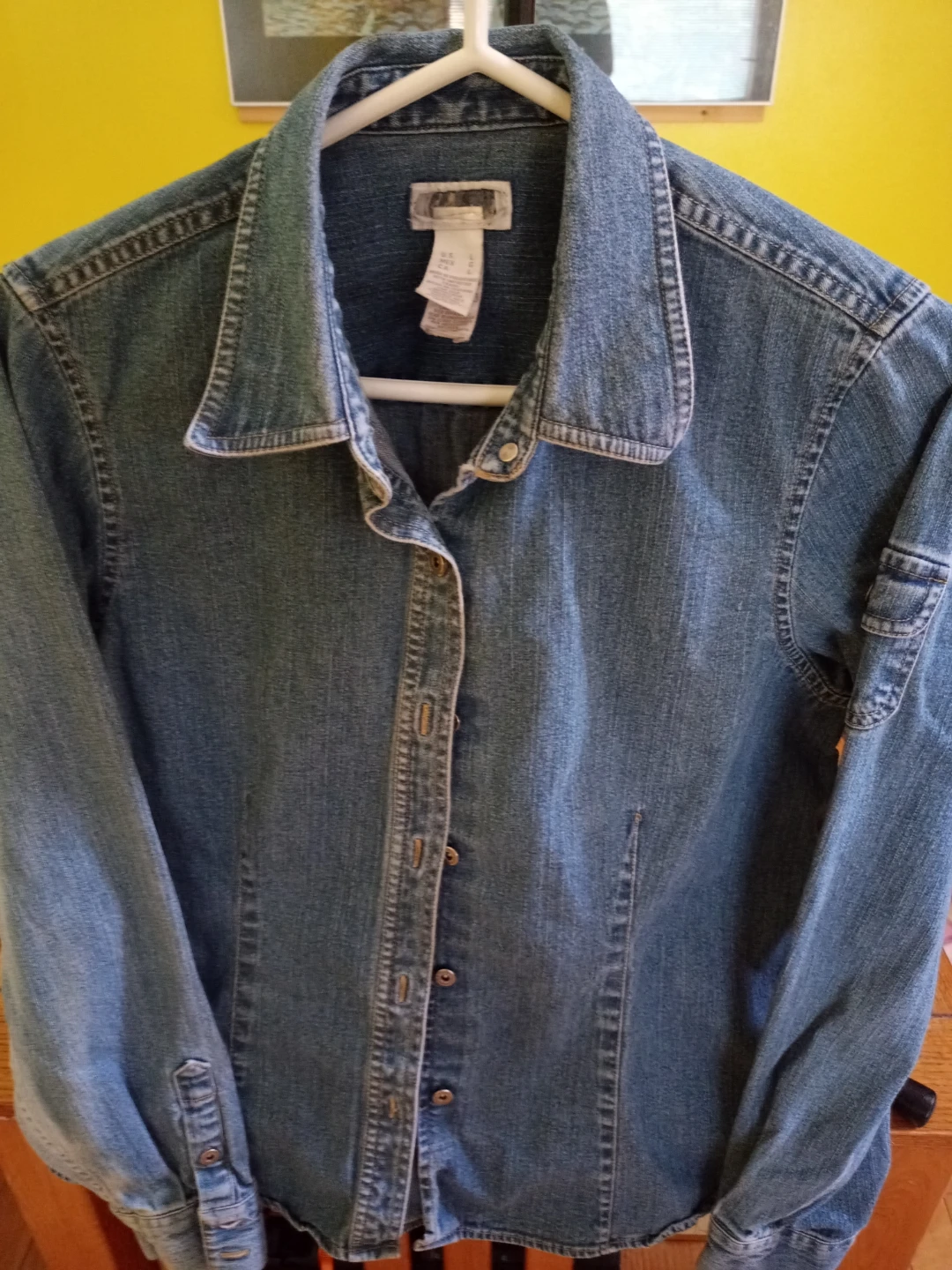 Blue Denim Button-Up Shirt
