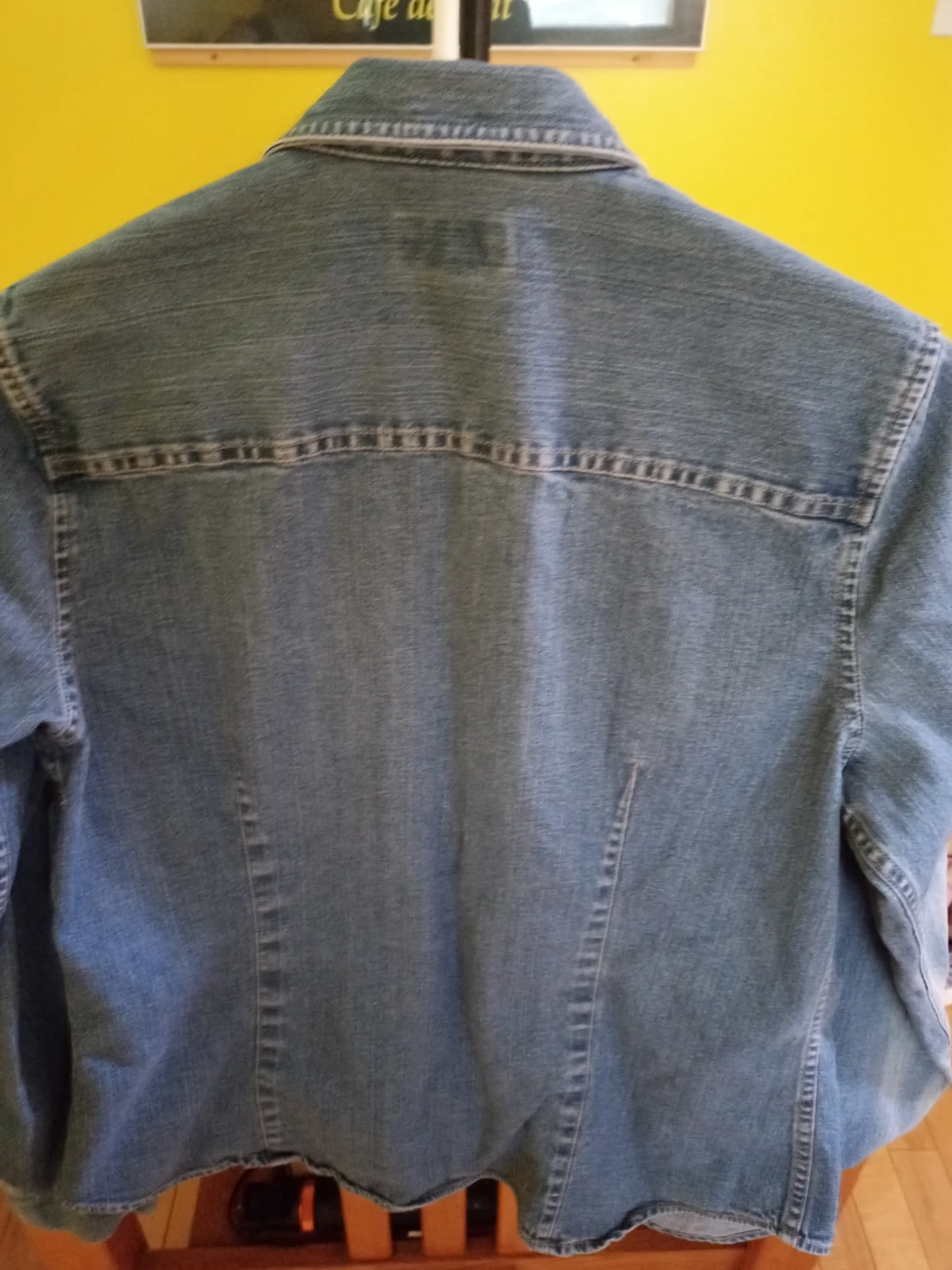Blue Denim Button-Up Shirt - photo 3