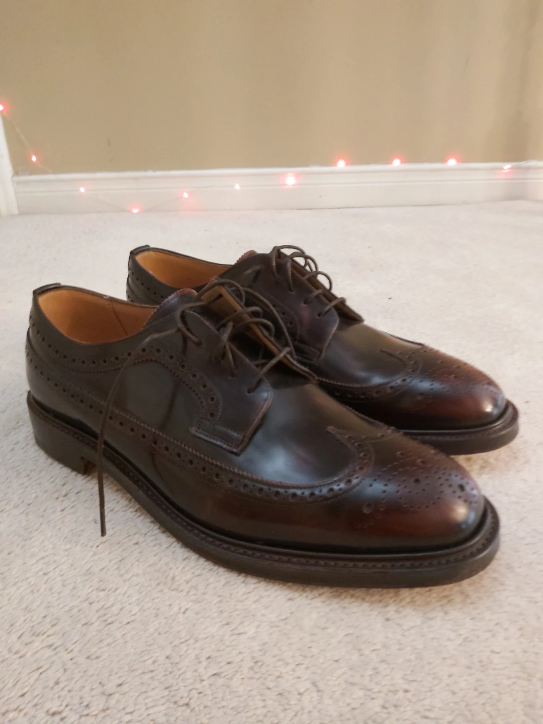 NEW 9.5 Matthew Dack Handmade Wingtip Brogue Dress Shoes - photo 5