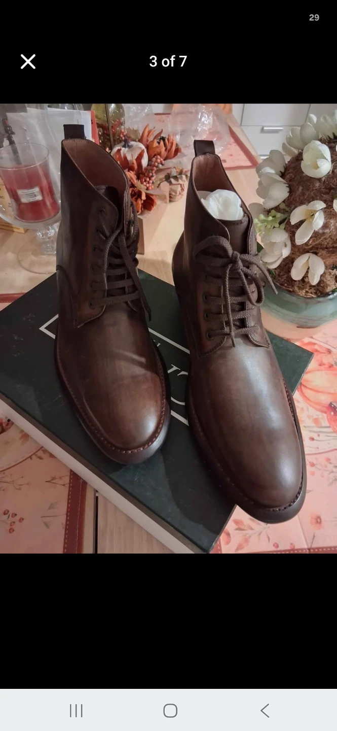 Capori Italy Brown Leather Lace-Up Boots (Men) - photo 3