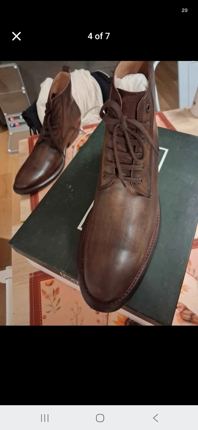 Capori Italy Brown Leather Lace-Up Boots (Men) - photo 4