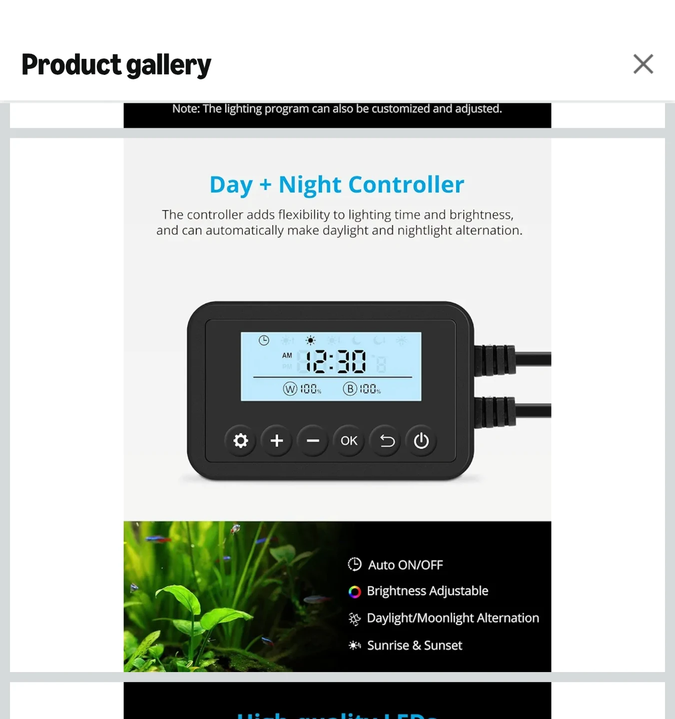 Aquarium LED Light Bar with Controller - photo 3