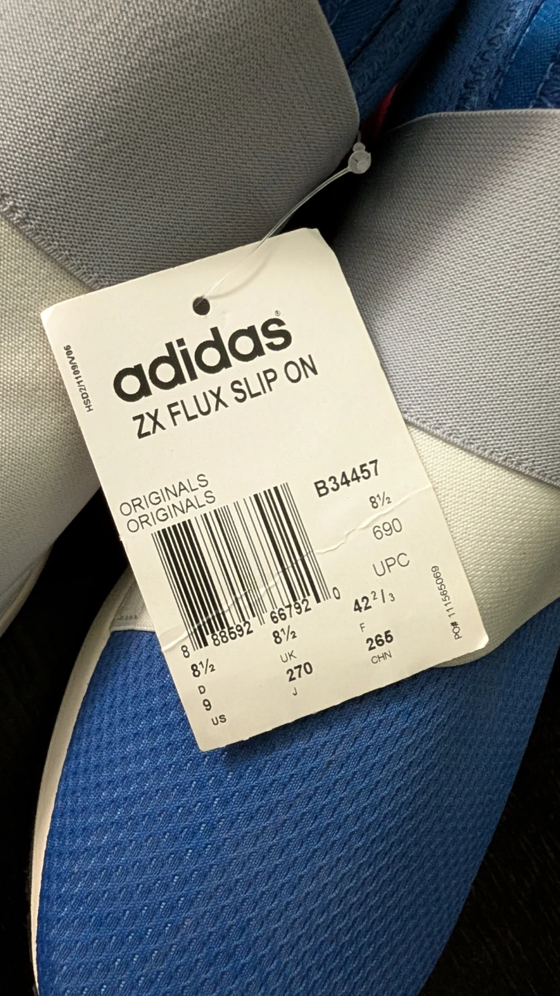 Adidas ZX Flux Slip On Shoes - Blue/Yellow - Size 9 US - photo 2