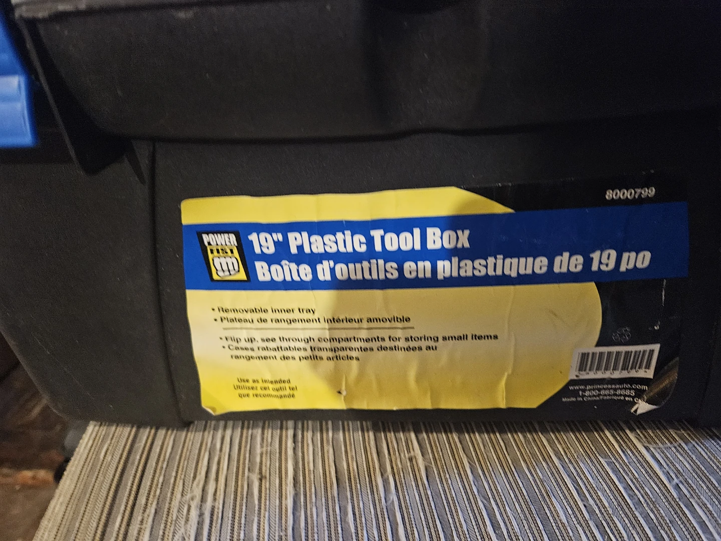 POWER FIST 19" Plastic Tool Box - photo 3