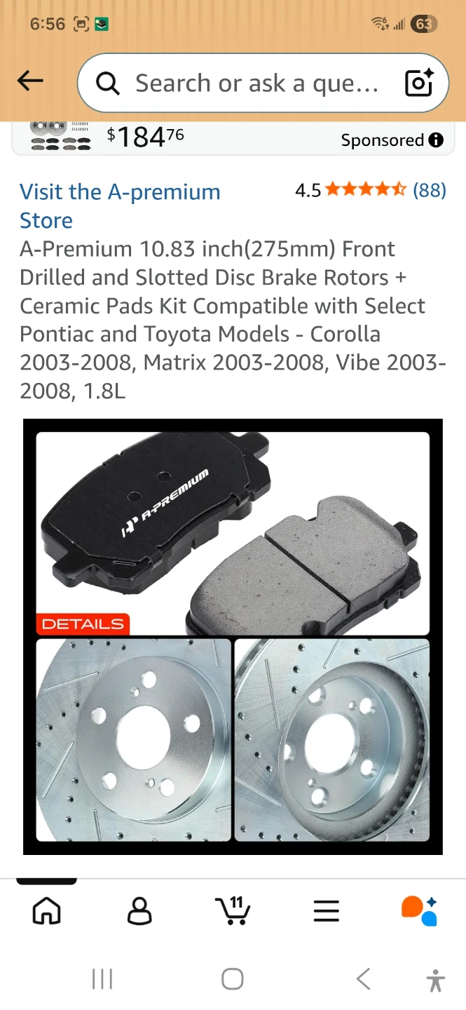 A-Premium Front Drilled and Slotted Disc Brake - photo 4