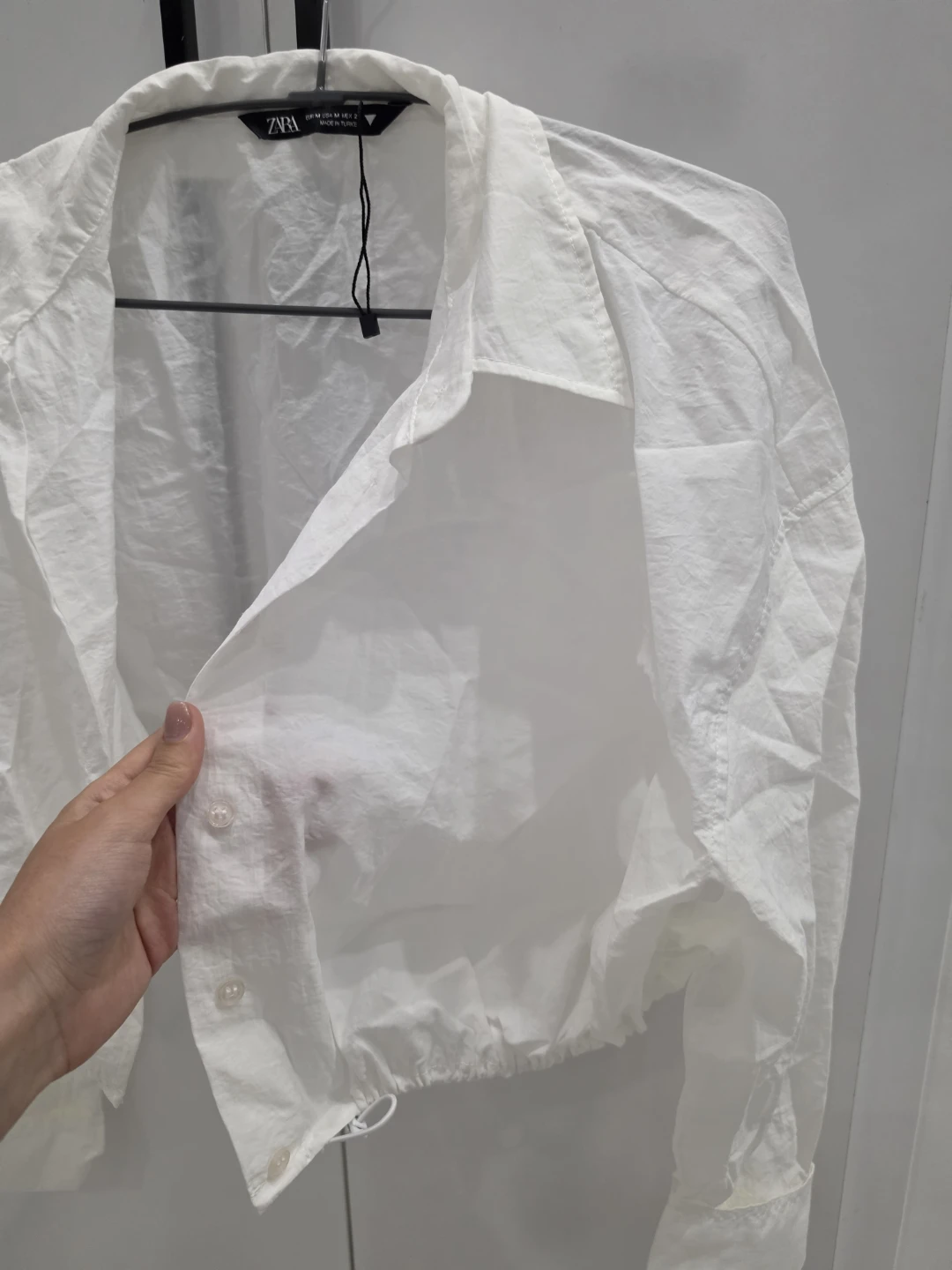 ZARA White Cropped Shirt - photo 4