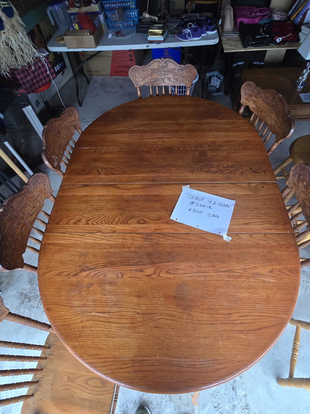 Oak Dining Table with 6 Chairs - photo 2