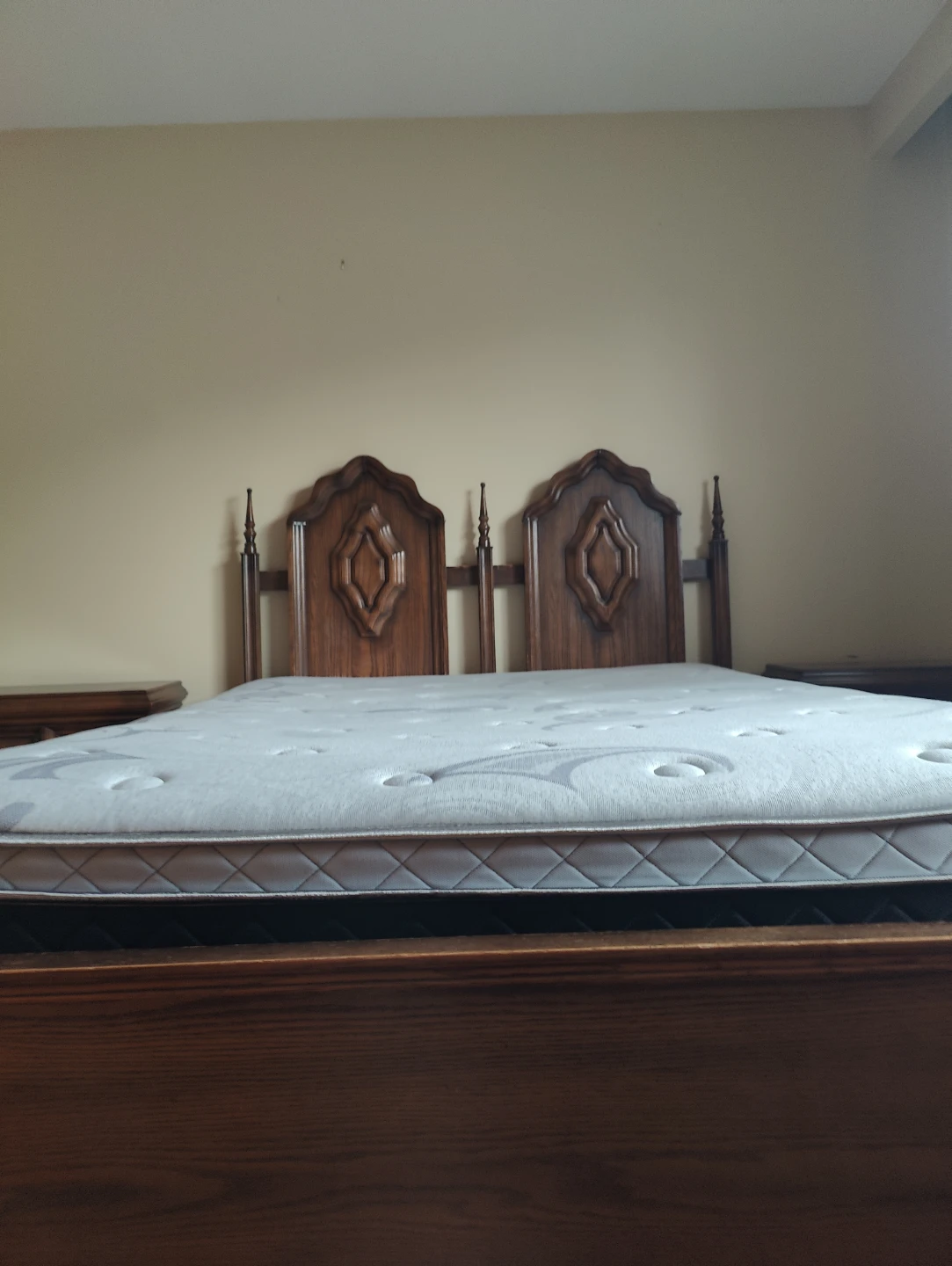 Wooden Bed Frame and Mattress - photo 2