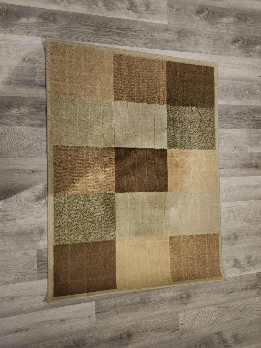 Modern Geometric Block Area Rug – Earth Tones - photo 2