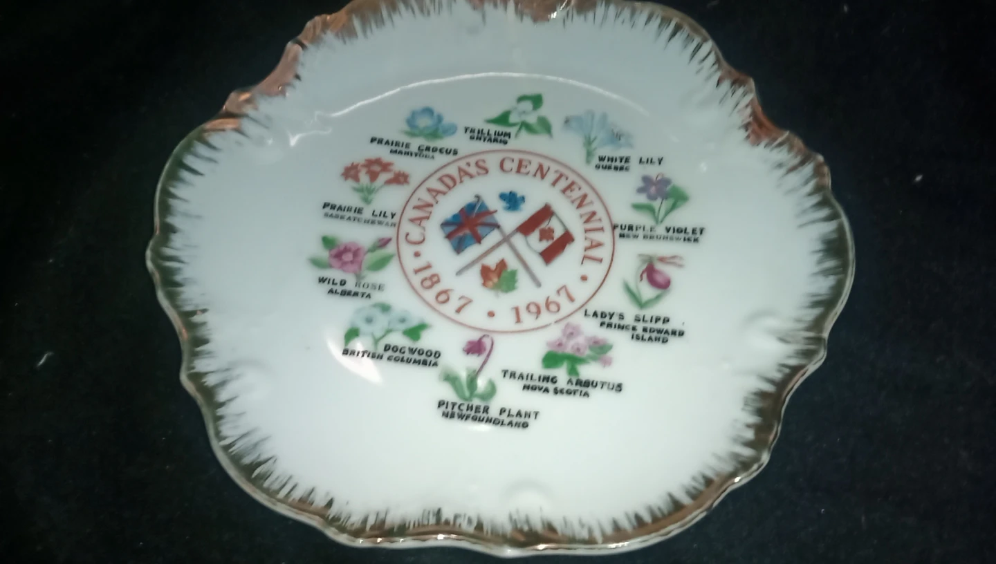 Canada's Centennial Souvenir Plate 1867-1967