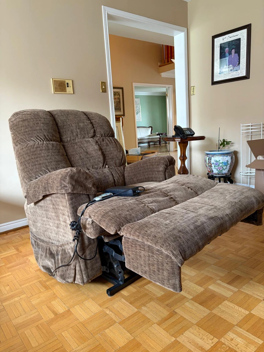 Brown Recliner Chair with Power Lift - photo 2