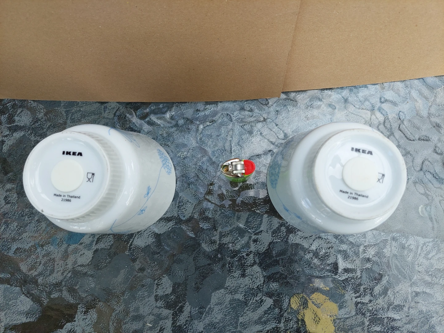 IKEA White Blue Floral Cups - Set of 2 - photo 3