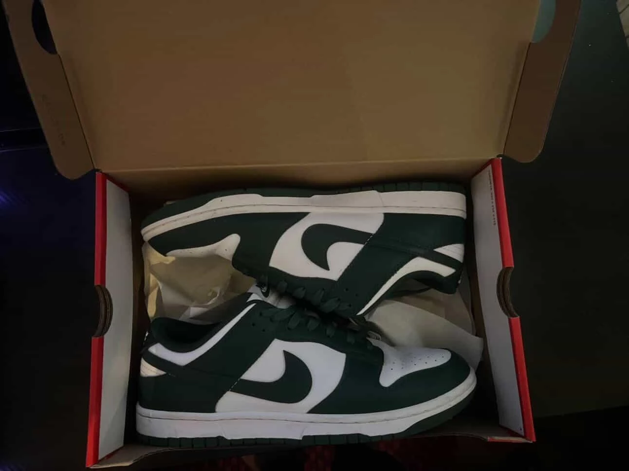 Nike Dunk Low White Green Sneakers