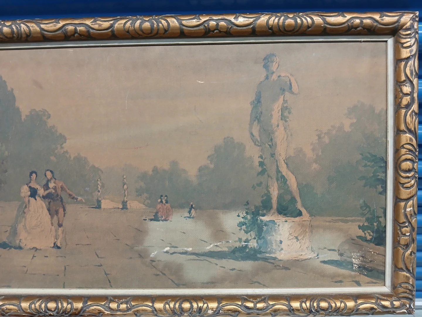 Vintage Framed Landscape Painting - photo 5