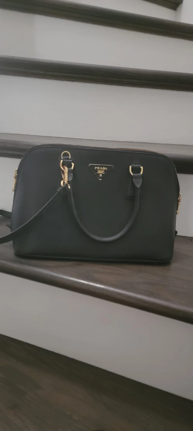 Prada Black Leather Satchel Bag