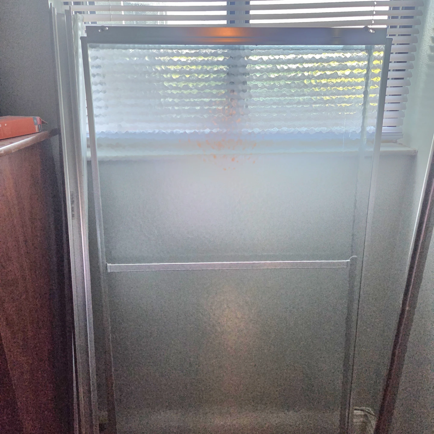 Bathtab Shower Door Panel - Frosted Glass