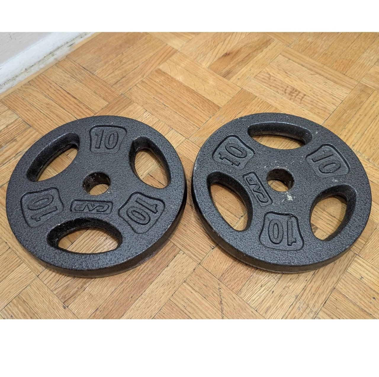 CAP Barbell Standard Cast Iron Weight Lifting Grips Plate, 20 lb