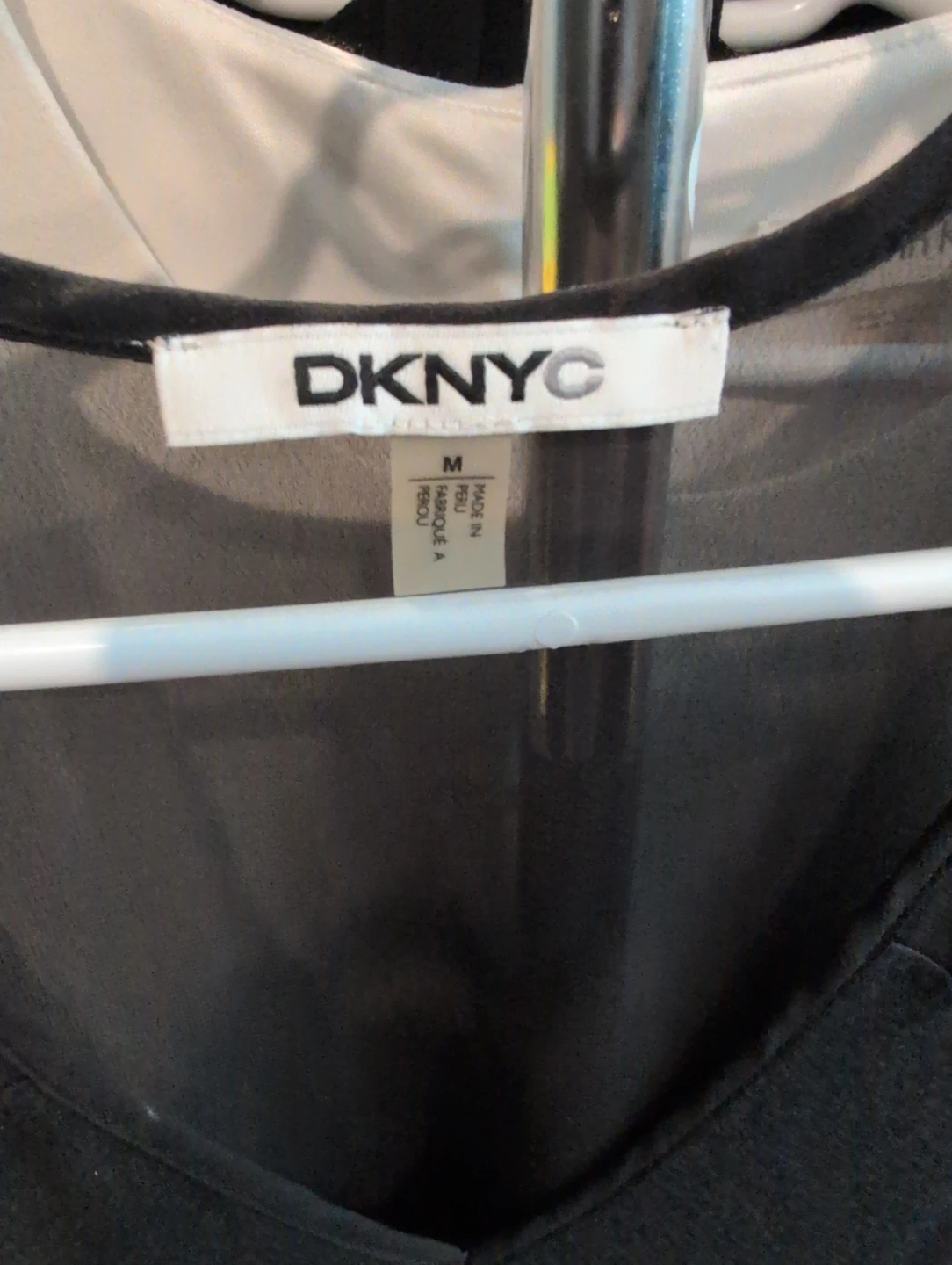 DKNYC Black Sheer Panel Sleeveless Top - Size M - photo 2