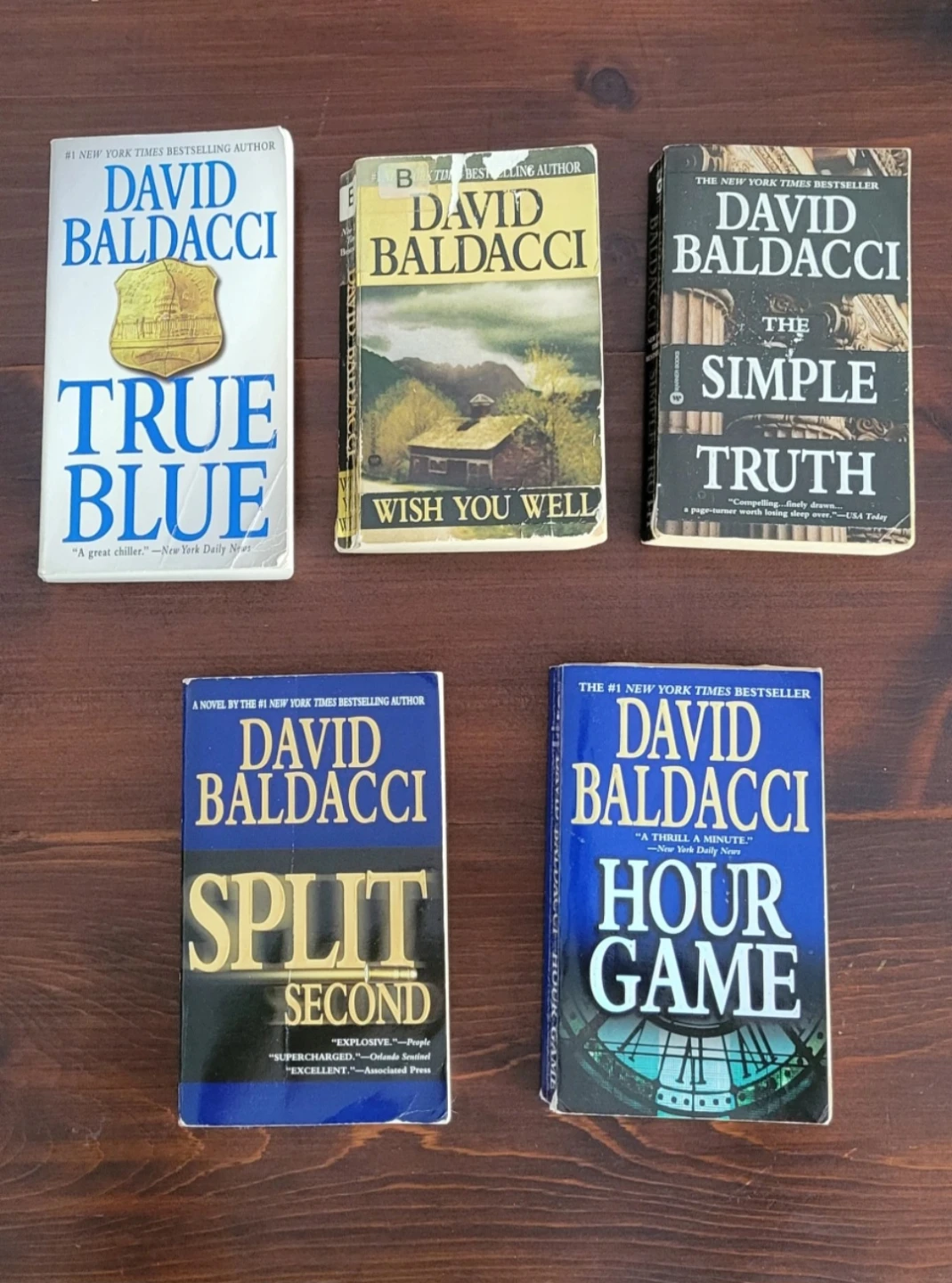 5 David Baldacci Paperback Novels