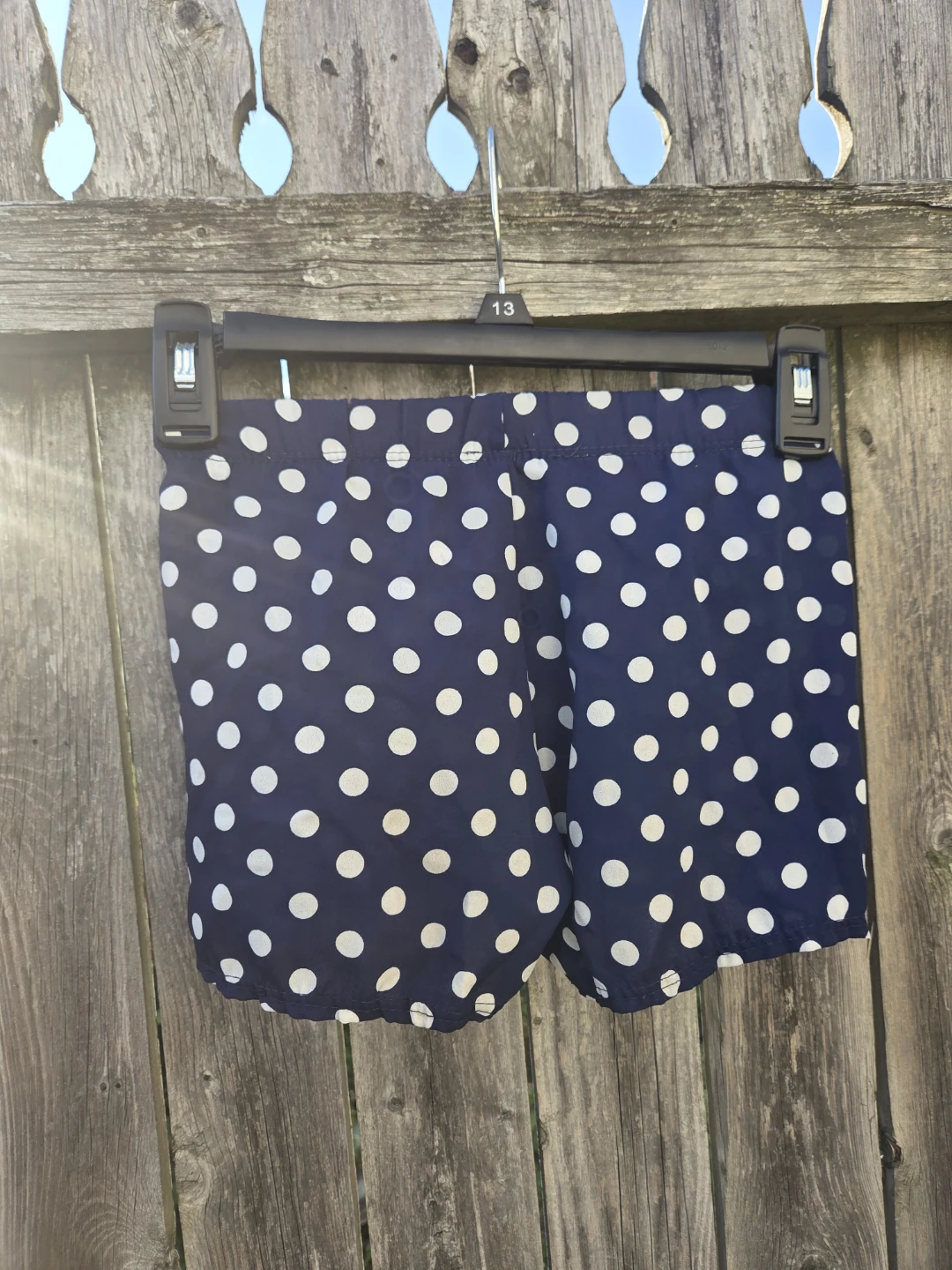 Navy Blue Polka Dot Shorts