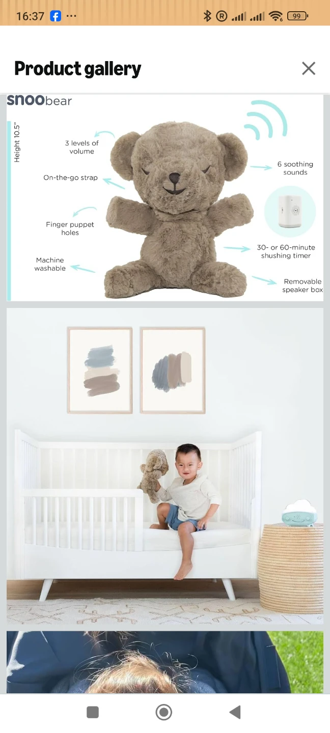 2 Happiest Baby SnooBear Sleep Aid Toy - Cocoa Plush - photo 5