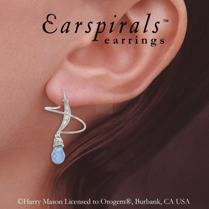 ⚽ Sterling Silver Teardrop Earspiral Earrings - photo 4