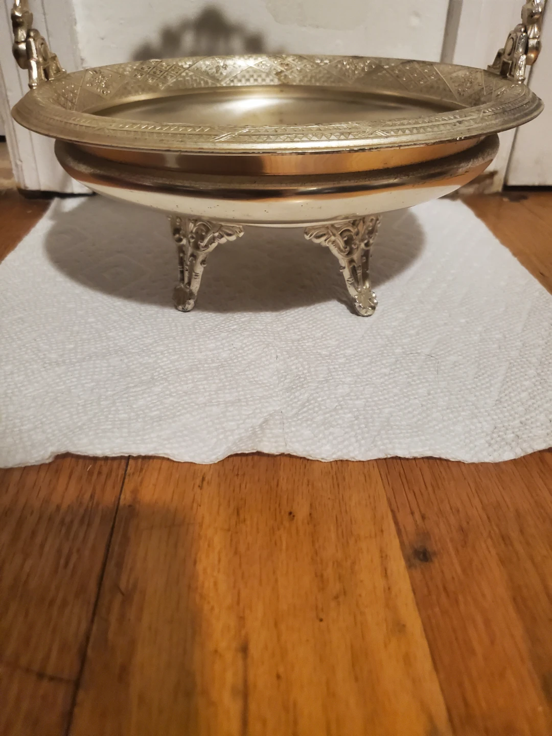 Vintage Silver Plated Footed Serving Basket BRIDAL  BASKET - photo 4