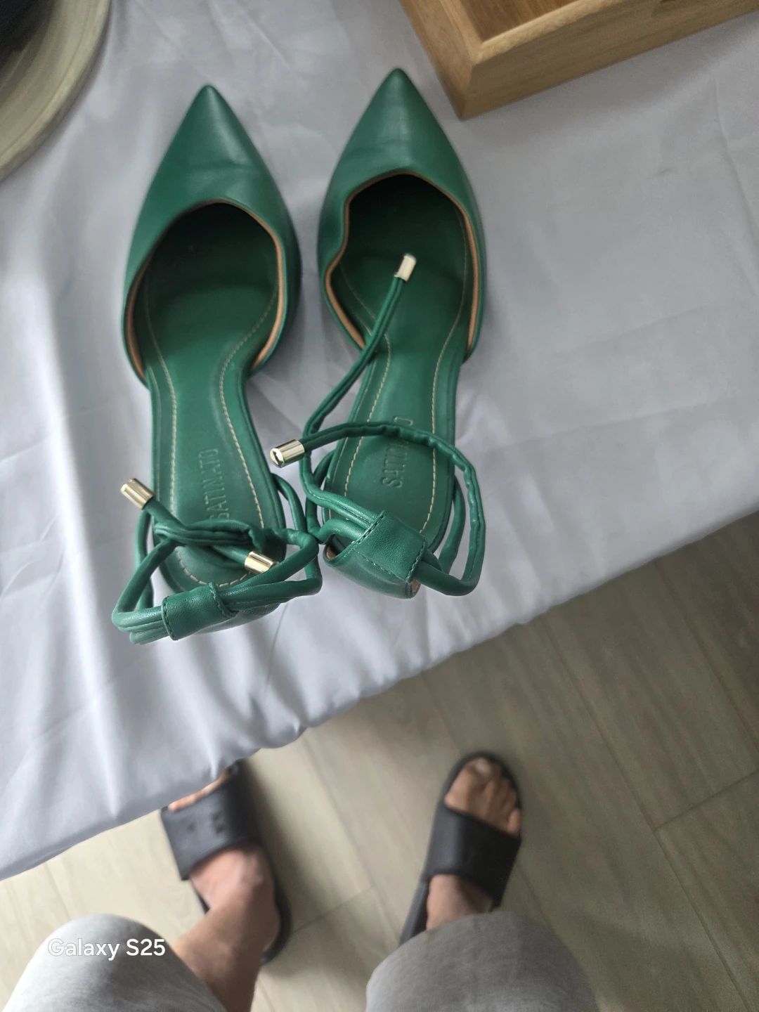 Green Strappy Pointed-Toe Heels - photo 5