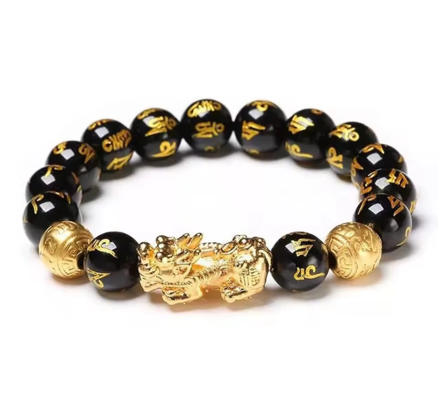 Black and Gold Pixiu Bracelet