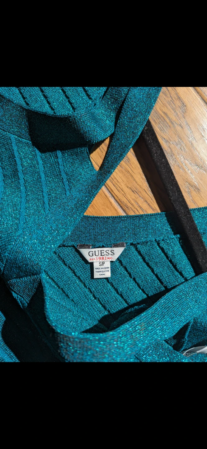 Guess Teal Sparkle Dress S/P - photo 2