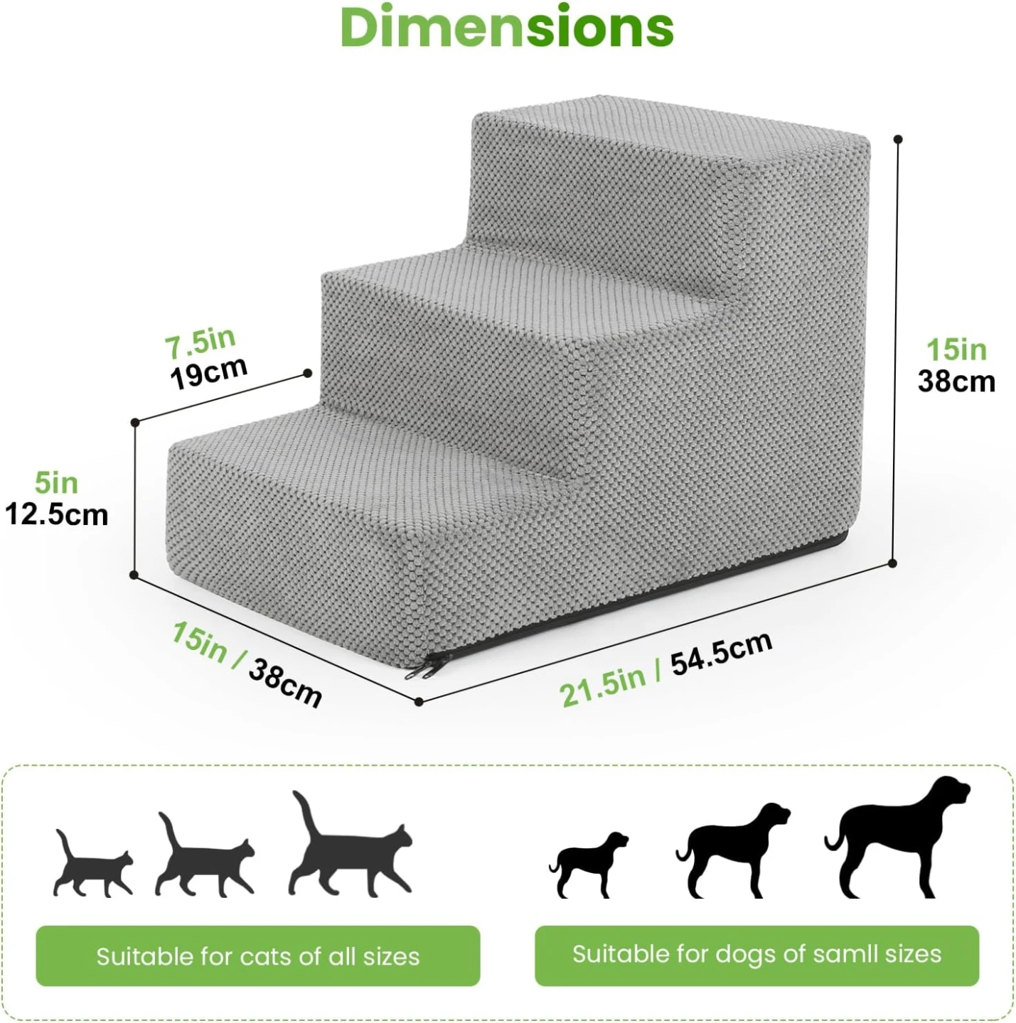 3-Tier Dog or Cat Stairs for Small Dogs - photo 3