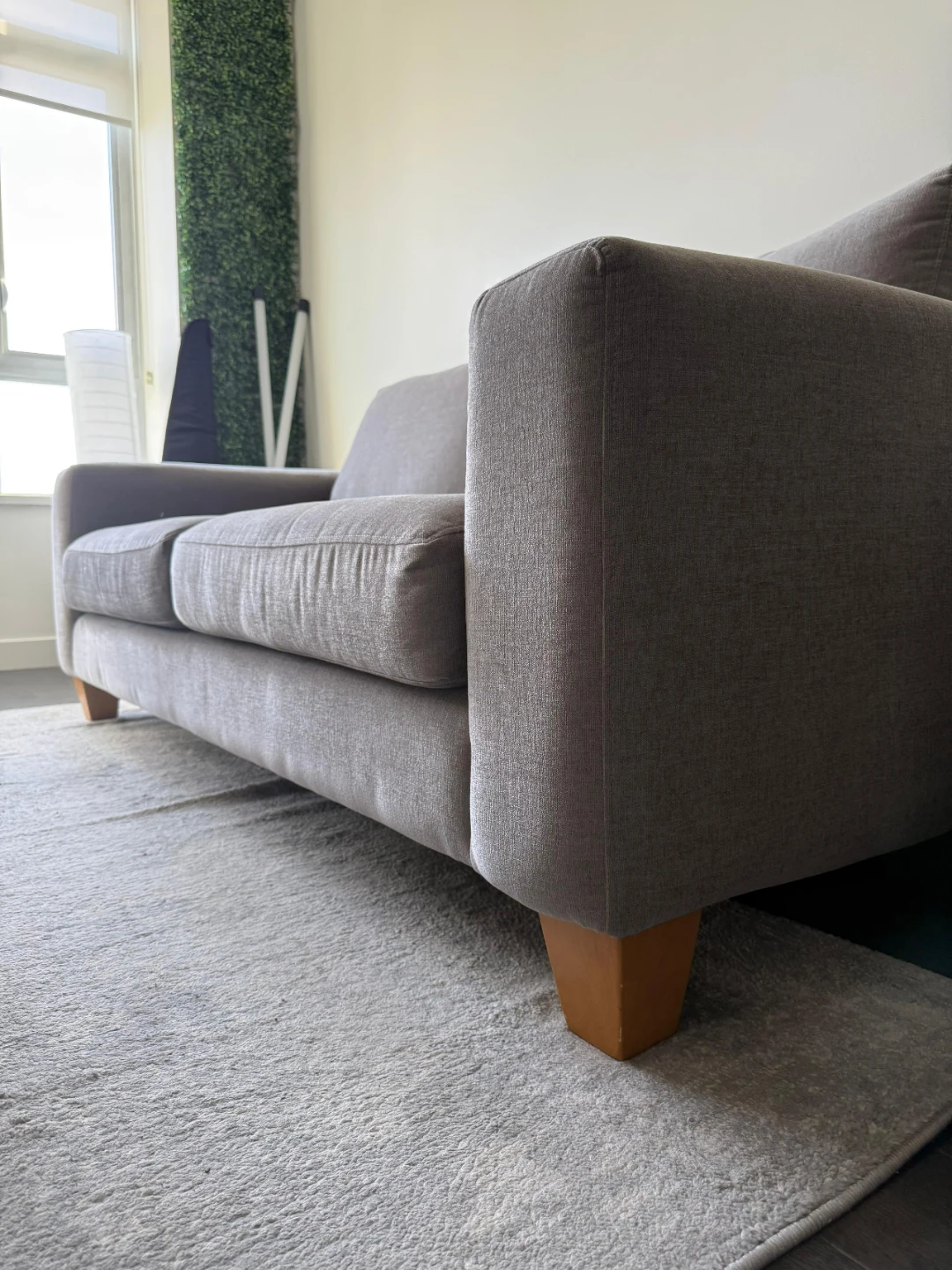 Grey Two-Seater Sofa - Pickup only - photo 4